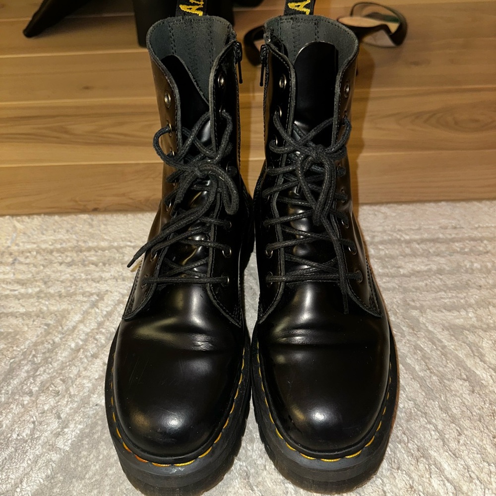 Dr marten lace up platform boots